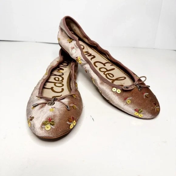 Sam Edelman Felicia Rose Sequined Ballet Flats 8.5 - Picture 7 of 8